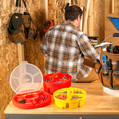 Bucket Boss - Bucket Stacker Small Parts Organizer, Bucket Organization (15051), Yellow (Pack of 2) - size: 1 Count (Pack of 2)