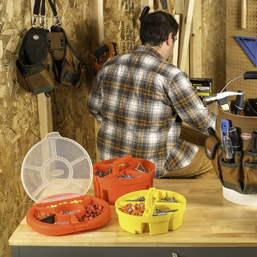 Bucket Boss - Bucket Stacker Small Parts Organizer, Bucket Organization (15051) , Yellow - size: 1 Count (Pack of 1)
