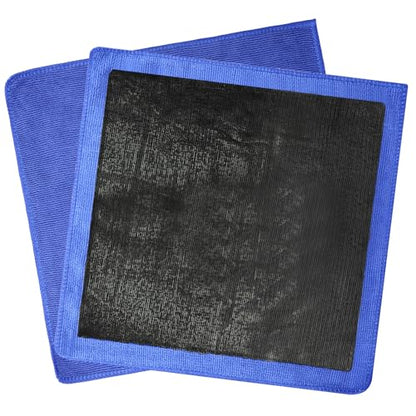 Clay Towel 2 Pack 12 x 12 Inch, Clay Bar Towel for Auto Detailing Microfiber Car Cloth Cleaner Automotive for Car Detailing - color: Blue