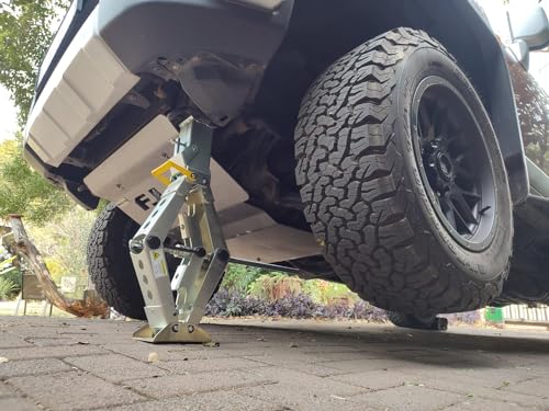 Ultra Heavy Duty Scissor Jack for Car with Patented Step-Lever System for Unmatched Lifting Power, 12" Usable Lift, 2 Ton Capacity, Vari-Lift Option Adds Height to Total 23"