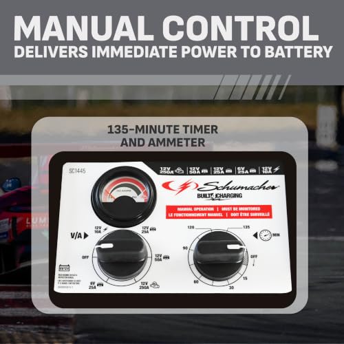 Schumacher Electric Wheeled 10A Car Battery Charger & Maintainer – SC1445 - style: 250 Amp