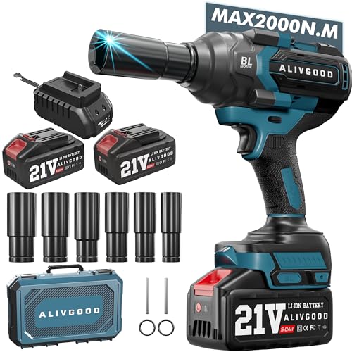 Cordless Electric Impact Wrench (2000N.m/1500Ft-lbs) - style: 2000N.m/1500Ft-lbs