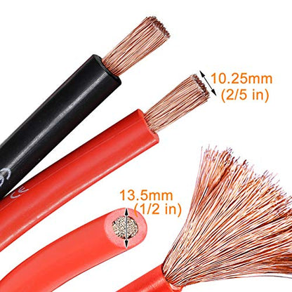 Auto Jumper Cables 1 Gauge 1200AMP 20Ft Heavy Duty Booster Cables, for Car Van SUVs Truck Petrol/Diesel Automotive Engines