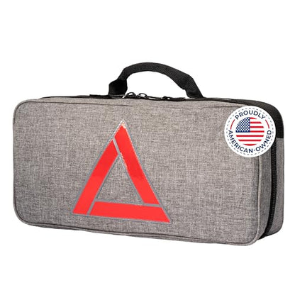 Thrive Emergency Car Kits for Vehicles - Roadside Emergency Car Kit (104 Pieces) - Car Kits for Emergency - Roadside Car Kit with Jumper Cables and Mini First Aid Kit - Gray Bag - color: Gray Bag