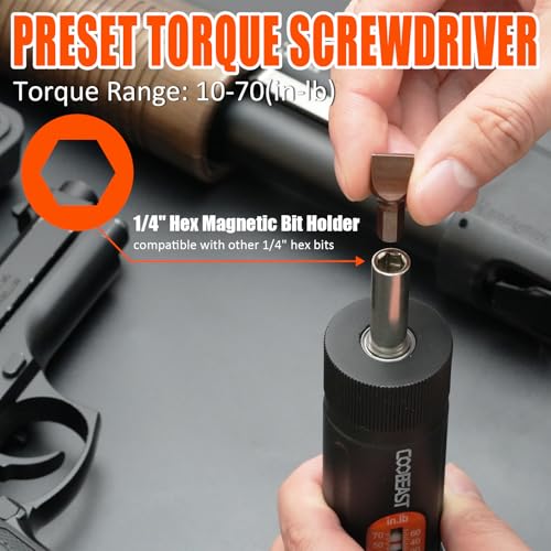 coobeast Torque Screwdriver 38Pcs, Gifts for Men Torque Wrench with Inch/Pounds Torque Range 10-70 In-lb, S2 Bits, Sockets and Storage Case for Maintenance, Tools, Bike Repairing and Mounting - size: 38PCS