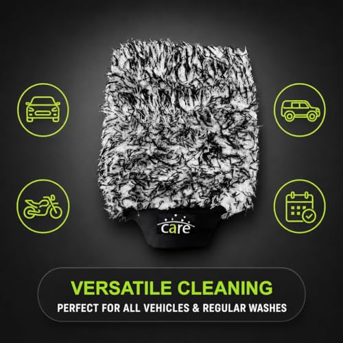 Microfiber Car Wash Mitt, Sponges for Cleaning, Car Detailing Kit, Easy to Use, Durable and Long-Lasting, Comfortable to Handle, Suitable for Regular Cleaning