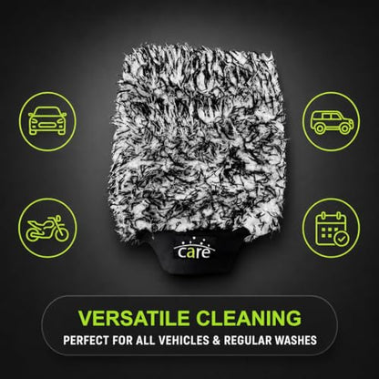 Microfiber Car Wash Mitt, Sponges for Cleaning, Car Detailing Kit, Easy to Use, Durable and Long-Lasting, Comfortable to Handle, Suitable for Regular Cleaning