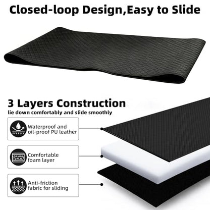 SUNCARACCL Magical Rolling Creeper Mat, Under Car Repair Pad, 60x28 Inch Mechanics Mat for Low Clearance, Automotive Creeper Mat with Portable Storage Bag, Work on All Terrains & Vehicles