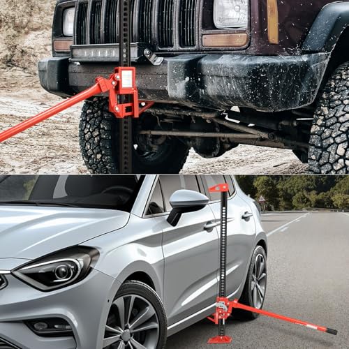 DNA Motoring 48'' Universal Farm Jack 3 ton 6600lbs Capacity Utility High Lift Farm Jack Ratcheting Off Road Jack for Car Truck Tractor SUV ATV UTV TOOLS-00765