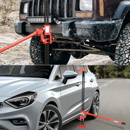 DNA Motoring 48'' Universal Farm Jack 3 ton 6600lbs Capacity Utility High Lift Farm Jack Ratcheting Off Road Jack for Car Truck Tractor SUV ATV UTV TOOLS-00765
