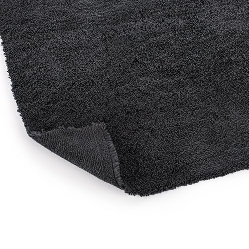 The Rag Company - Creature Edgeless Auto Detailing Towels (10-Pack) Professional 70/30 Blend, Dual-Pile Plush Microfiber, Buffing & Polishing, 420gsm, 16in x 16in, Black - color: Black
