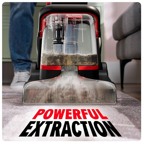 Dirt Devil Full Size Carpet Cleaner Machine for Carpet and Upholstery, Deep Cleaning Carpet Shampooer Machine with Two Cleaning Modes, Pair with Dirt Devil Carpet Cleaner Solution - style: Carpet Washer