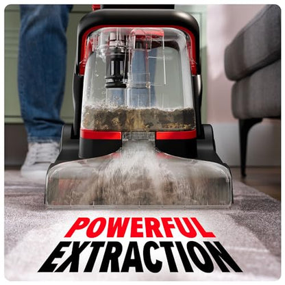 Dirt Devil Full Size Carpet Cleaner Machine for Carpet and Upholstery, Deep Cleaning Carpet Shampooer Machine with Two Cleaning Modes, Pair with Dirt Devil Carpet Cleaner Solution - style: Carpet Washer