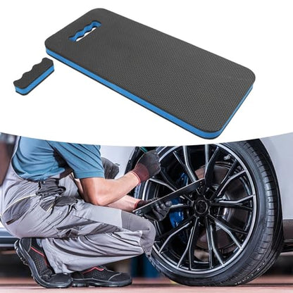 Car Repair Kneeling Mat, Thickened EVA Foam Pad, Oil Proof Mechanic Knee Cushion for Auto Maintenance, Portable Heavy Duty Garage Work Floor Protector(Black Blue)