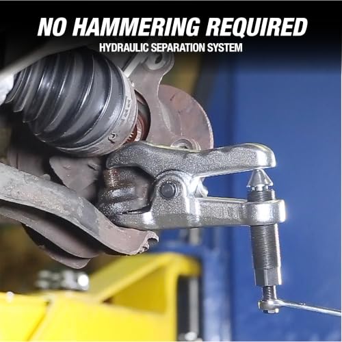 OEMTOOLS 25219 Hydraulic Ball Joint Separator, Safe and Powerful Joint Splitter Hydraulic Ball Joint Press Kit Separator Tool for Cars Trucks and SUVs | Joint Splitter Rated to 8 Tons, Hydraulic Ball Joint Press Kit, Jaw Width 22 mm (0.86"), Jaw Capacity