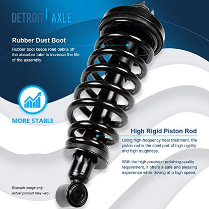 Detroit Axle - 2 Rear Struts for 2006-2010 Ford Explorer Mercury Mountaineer, Complete Struts & Spring Assembly 2007 2008 2009 Replacement Quick Install Ready Struts Shocks - size: 171125 x2/PAIR