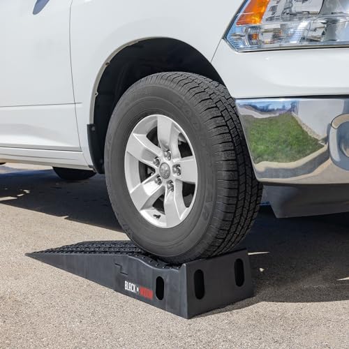 Car Service Ramps for Oil Change, 7,500 lb GAWR, 6.5" Lift, Underbody Access, Black Widow, Pair