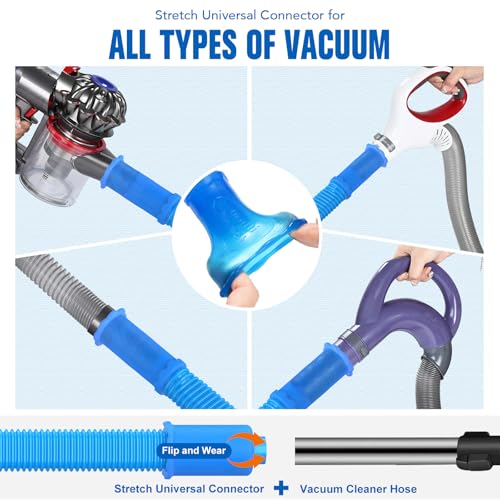 Sealegend Dryer Vent Cleaner Kit Vacuum Hose Attachment Compatible with Most Vacuum Cleaner, Quickly Lint Remover Cleaning Supplies - color: Blue