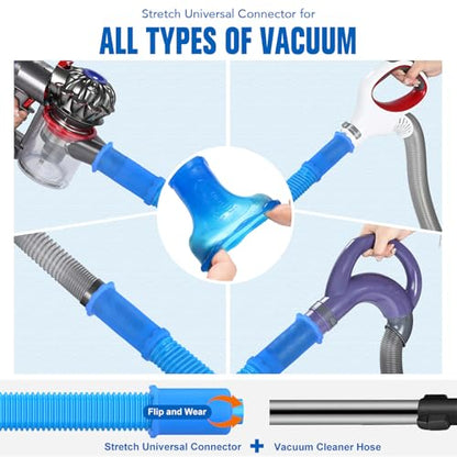 Sealegend Dryer Vent Cleaner Kit Vacuum Hose Attachment Compatible with Most Vacuum Cleaner, Quickly Lint Remover Cleaning Supplies - color: Blue