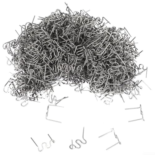 1000Pcs Welder Staples, 0.6mm S Wave Staples for Car Bumper Bodywork Plastic Stapler Repair Kit for Car Bumper Repair, Architectural Modeling, Plastic Craft Welding Supplies