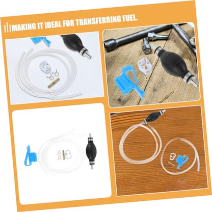 PRETYZOOM 1set Auto Hand Pump Siphon Kit Transfer Hose Fuel Siphon Pump for Cars Boats Motorcycles