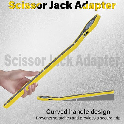 ecocstm Car Jack Ratchet Wrench, Labor-saving Tire Jack Handle, Scissor Jack Adapter for Car with Long Handle, 360° Swivel Tire Wheel Lug Wrench for Travel/Truck/SUV/Vans