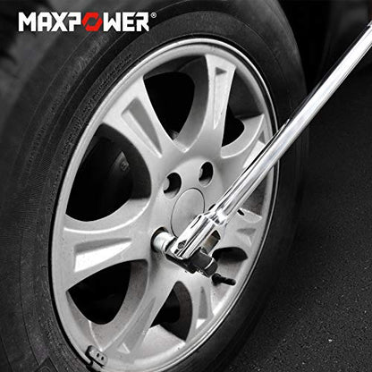 MAXPOWER 24-inch Breaker Bar Dual Drive 3/4-Inch Drive and 1/2-Inch Drive Flex Handle - size: 24 inch Dual Drive 3/4"+1/2"