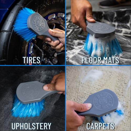 Chemical Guys ACCG05 Big Blue Stiffy Heavy Duty Tire & Upholstery Cleaning Brush, (Safe for Cars, Trucks, SUVs, RVs, Motorcycles, & More) Blue