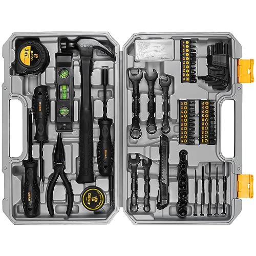 DEKOPRO Tool Kit Set Box Home Repair Tools Basic Hand Toolbox Sets 148Piece - color: Black