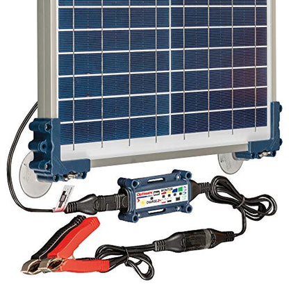 Optimate Solar Duo 20W Travel kit, TM522-D2TK, 6-Step 12V / 12.8V 1.6A Weatherproof Solar Battery Saving Charger & maintainer - style: OptiMATE Solar DUO 12V / 12.8V charge controller with 20W Solar Panel (Travel Kit)