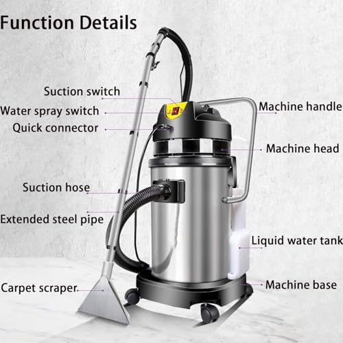 Professional Portable Carpet Cleaning Machine, Heavy-Duty Wet Dry Vacuum Extractor, for Deep Cleaning Carpets, Sofas, Rugs, Car Interiors, Garages 30L - size: 30L