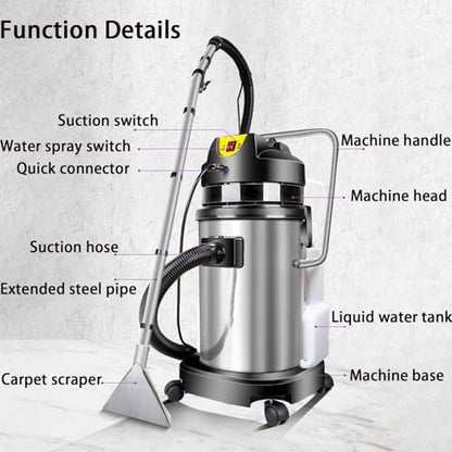 Professional Portable Carpet Cleaning Machine, Heavy-Duty Wet Dry Vacuum Extractor, for Deep Cleaning Carpets, Sofas, Rugs, Car Interiors, Garages 30L - size: 30L