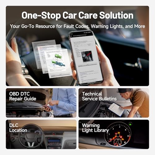 TOPDON Carpal OBD2 Scanner Bluetooth - Scanner for Car,Full Diagnostic Tool | AI-Assisted All System Diagnostic Tool for iOS & Android, Vehicle Health Check, 6 Reset Services, Smog Check, Repair Guide