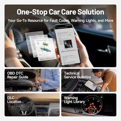 TOPDON Carpal OBD2 Scanner Bluetooth - Scanner for Car,Full Diagnostic Tool | AI-Assisted All System Diagnostic Tool for iOS & Android, Vehicle Health Check, 6 Reset Services, Smog Check, Repair Guide
