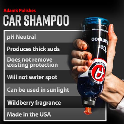 Adam's Car Shampoo (5 Gallon) - pH Best Biodegradable Car Wash Soap for Foam Cannon, Spray Gun or Bucket - High Foam, Scratch-Free Auto Detailing for Cars, Trucks, RVs & Motorcycles - size: 640 Fl Oz (Pack of 1)