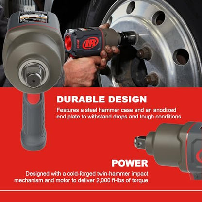 Ingersoll Rand 2146Q1MAX 3/4-Inch-Drive Air Impact Wrench with Quiet Pistol-Grip Design and 2,000-Foot-Pounds Torque - style: 2146QIMAX - Newer Model