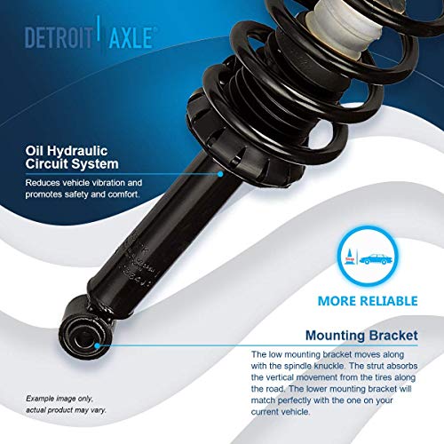 Detroit Axle - Rear Struts for 2000-2006 Nissan Sentra 2 Complete Struts w/Coil Spring 2001 2002 2003 2004 2005 Replacement Suspension - size: 171312 x2/PAIR