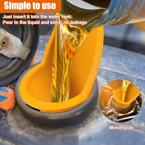 Long Neck Oil Funnel, Plastic Spill Saver Funnels, 4PCS | Multi-Function Funnel for All Automotive Oils, Water, Diesel Fuel, Lubricants, Engine Oils, Kerosene and Other Liquids - color: 4PCS