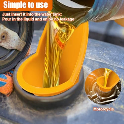 Long Neck Oil Funnel, Plastic Spill Saver Funnels, 4PCS | Multi-Function Funnel for All Automotive Oils, Water, Diesel Fuel, Lubricants, Engine Oils, Kerosene and Other Liquids - color: 4PCS