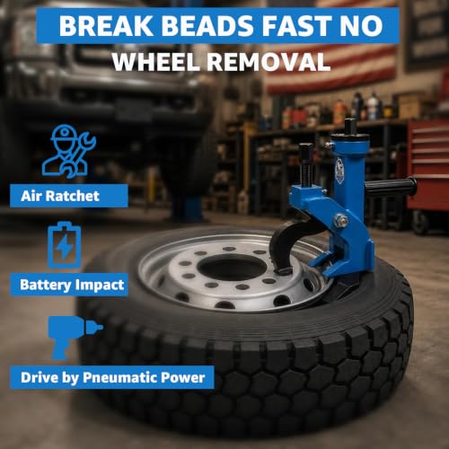 HKTE Pneumatic Bead Breaker, Effortless Tire Changes, One-Person Operation for Tractor, Truck, Golf Vart, ATV, RV - color: Pneumatic Bead Breaker