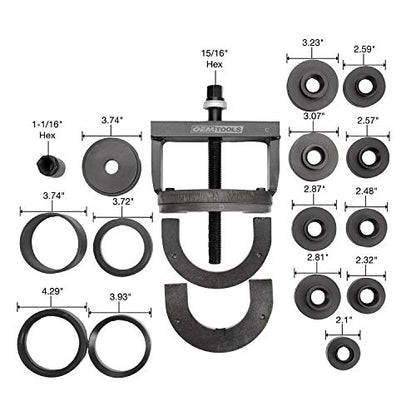 OEMTOOLS 37342 Master Wheel Bearing Removal Tool, Wheel Bearing Installer Kit Fits Most Vehicles, Self-Centering Design, Front, Rear, and All-Wheel Drive - style: Expanded Master Kit