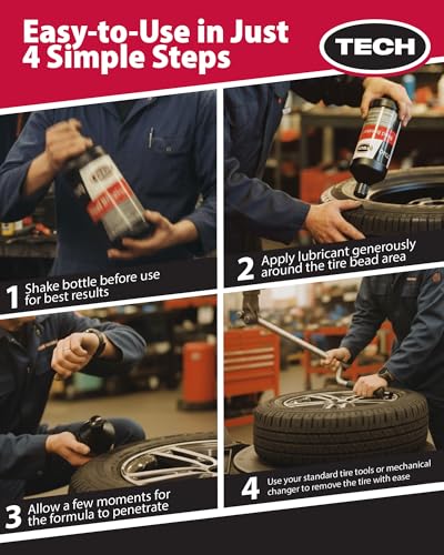 Bead Breaker Tire Demounting Lubricant Frees Stubborn Tire Beads From the Rim, Quart