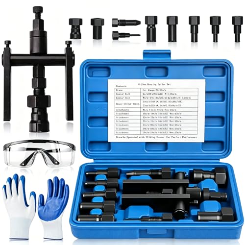 10pcs Heavy Duty Blind Hole Bearing Puller Tool Set, 2026 Professional Pilot Bearing Removal Tools, Harley Wheel Bearing Tool for 8-25mm Bearings, Various Motorcycle Wheel Bearings (Blue) - color: Blue