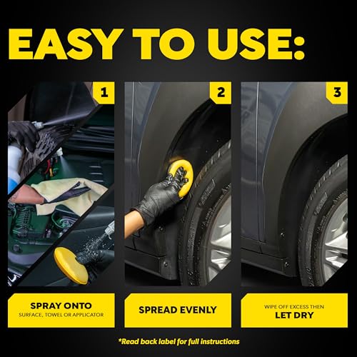 Meguiar's D17001 Hyper Dressing - 1 Gallon – Give Your Car’s Trim Pieces the Best Shine & Gloss (Pack of 4) - size: 128 Fl Oz (Pack of 4)