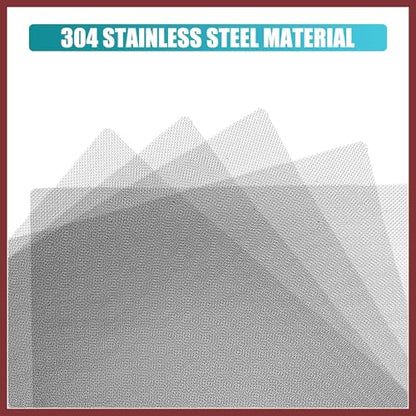 5PCS Welding Mesh Plastic Reinforcing Stainless Steel Wire Mesh Screen for Thermoplastic Repairs Welding Kit for Bumper Kayak Window Screen Mesh Fireplace Nets Replace Parts