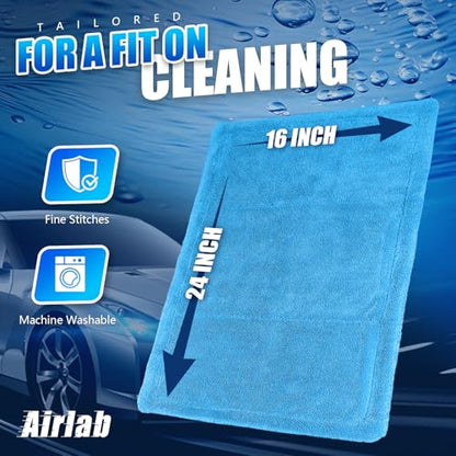 Airlab Car Drying Towel Microfiber Towels for Cars 1200 GSM Wash Auto Detailing Supplies Twist Pile Cleaning Cloth Absorbent Quick Dry Soft Loop Dry Flash Towel, 24 x 16 Inch,Pack of 1, Blue - color: 24 X 16 Inch, Pack of 1, Light Blue, 1200 Gsm