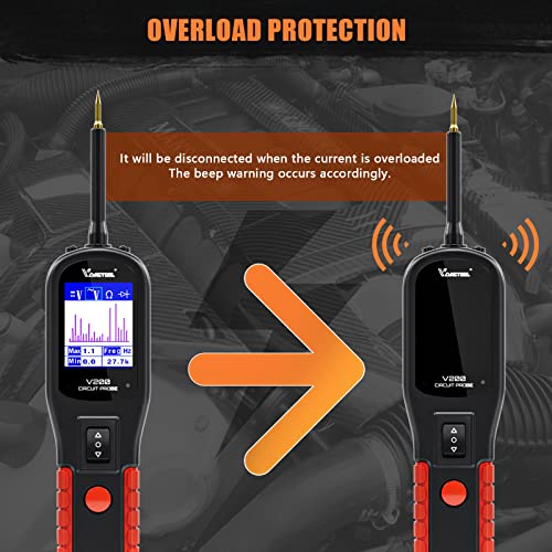 VDIAGTOOL V200 Automotive Circuit Tester, Power Circuit Probe Tool, 12-24V Electrical Short Open Breaker Circuit Finder, AC/DC Current Resistance, Duty Cycle, & 20FT Extension Cord, for 99% Cars