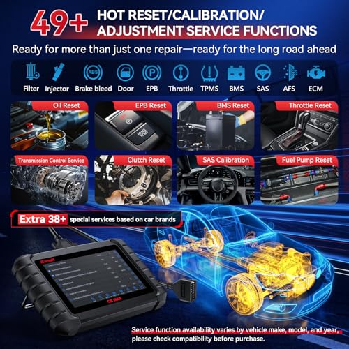 iCarsoft Bidirectional Scan Tool CR Max OBD2 Diagnostic Scanner for Most Vehicles Full System 50 Resets All Active Tests ECU Coding Battery Registration Lifetime Free Updates CAN FD Supported - size: 7'' Large