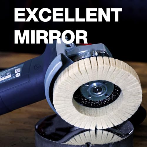 ABARPRO 4.5" x 7/8" Vertical Wool Polishing Disc for Angle Grinder, Wool Buffing Wheel Pad for Polishing Rough Surface to a Mirror Finish, for Metal Aluminum Marble Wood, 5 Pack - style: 5pack-Vertical Wool Polishing Disc