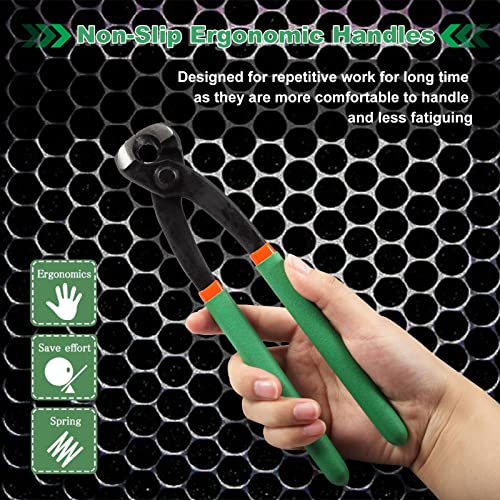 SPEEDWOX 9-Inch Ear Clamp Pliers Front & Side Crimp Jaws | Single Ear Hose Clamp Tool, Securing Pipe Hoses, Automotive Use Double Ear Clamps, Stepless Clamps Pvc Handle